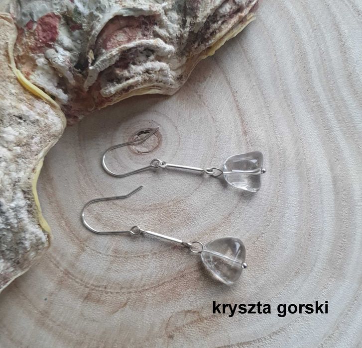 kolczyki kamienie Handmade