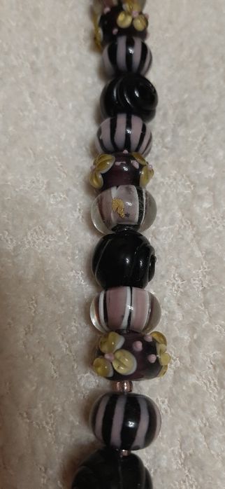 Винтажные бусы из мурманской стекла