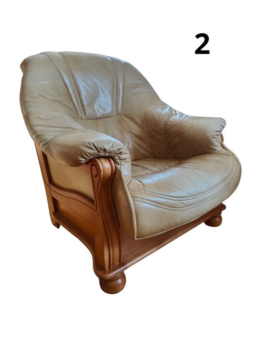 Skórzana kanapa + fotele