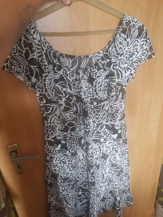 Sukienka wzorki wiskoza L XL