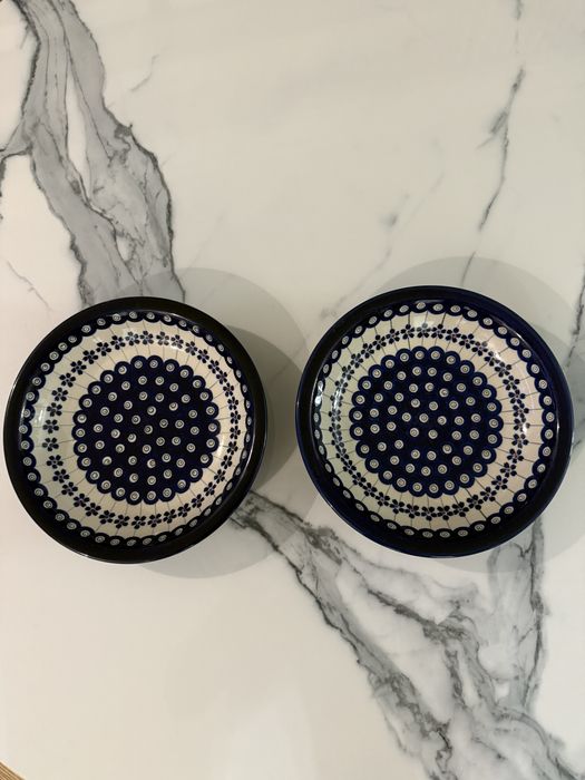 Talerze obiadowe głębokie Bolesławiec 22,5 cm 2 szt.