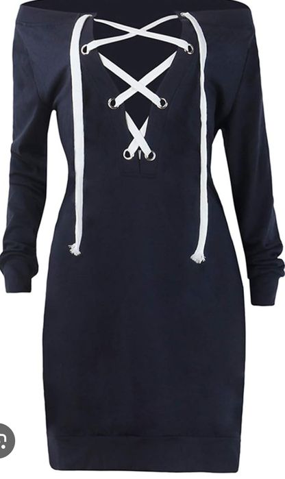 Sukienka dresowa granat M