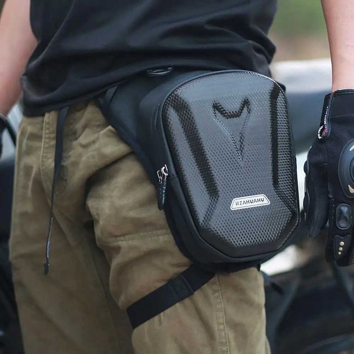 Bolsa Rígida de Perna e Cintura Impermeável para Moto - Design Durável