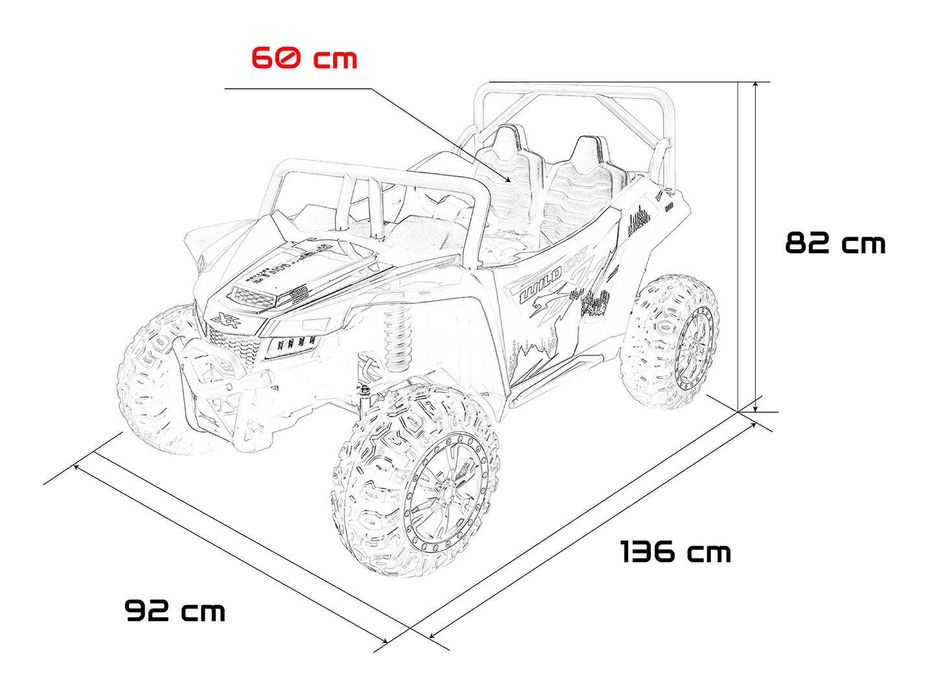 Różowe Auto na akumulator dla dzieci Buggy Arctic Cat WILDCAT XX A600