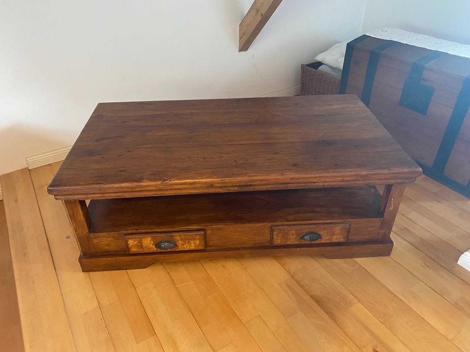 Ława AlmiDecor - Lite egzotyczne drewno - palisander - styl kolonialny