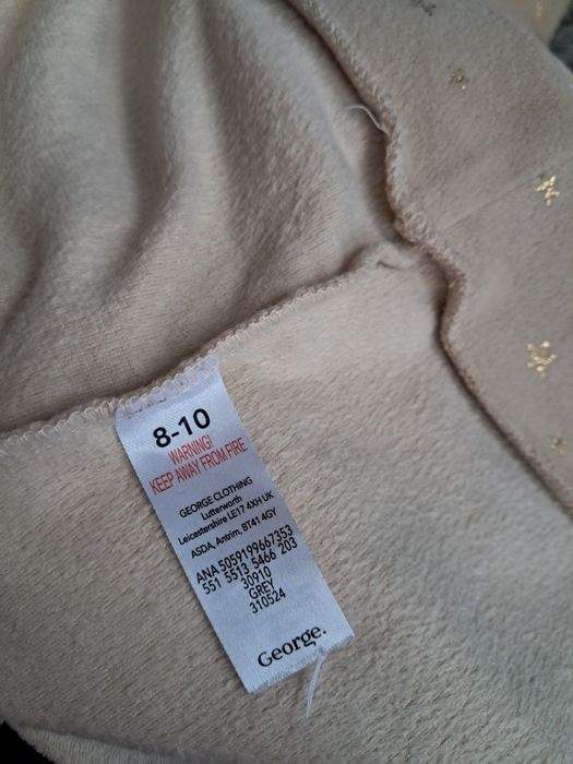 Beżowa ciepła piżama dla dziewczynki George