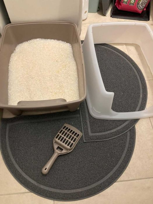 Duża pojemna kuweta otwarta dla kota zwierzęta dom kot