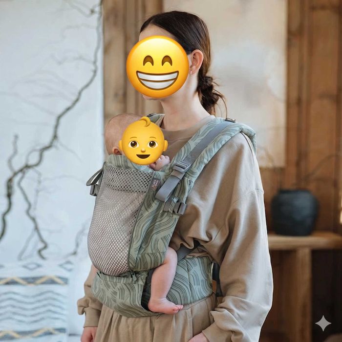 Ерго-рюкзак ONE Cotton+Bamboo Лемонграс Love Carry
