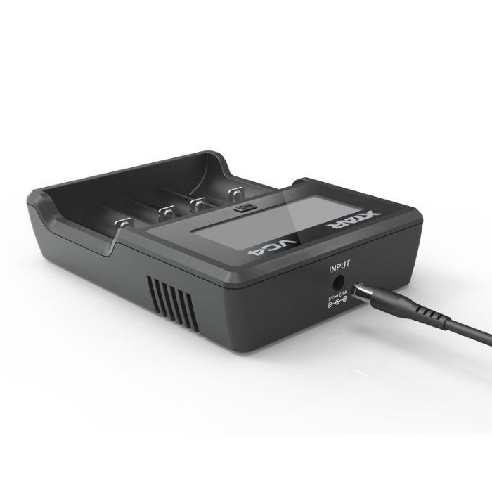 Carregador baterias pilhas AA AAA C D digital inteligente xtar 4 slots