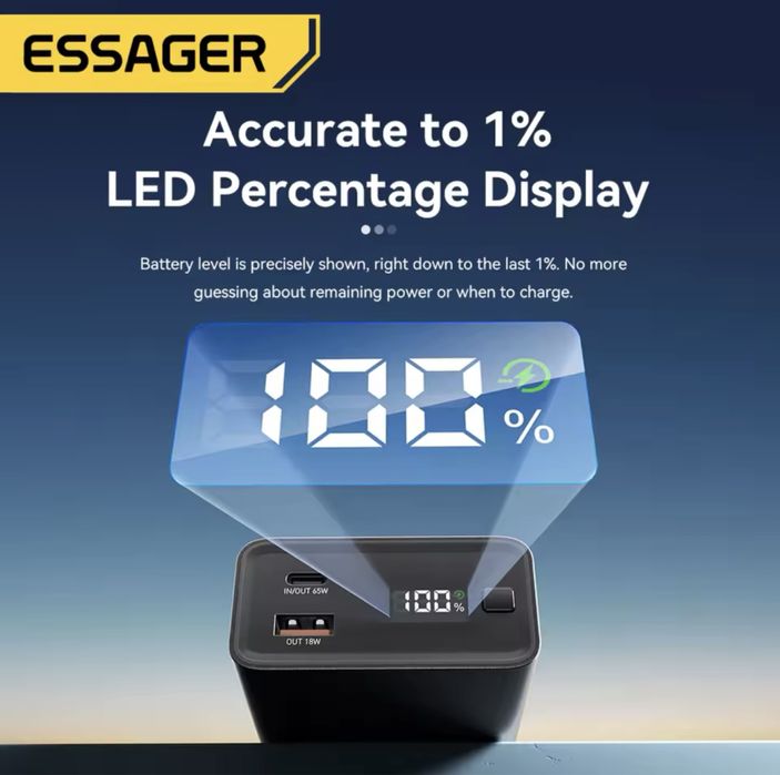 Essager 20000 mah 65w PD quick charge