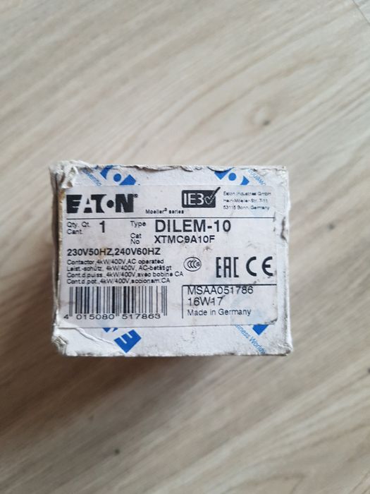 Mały stycznik DILEM-10 Eaton XTMC9A10F