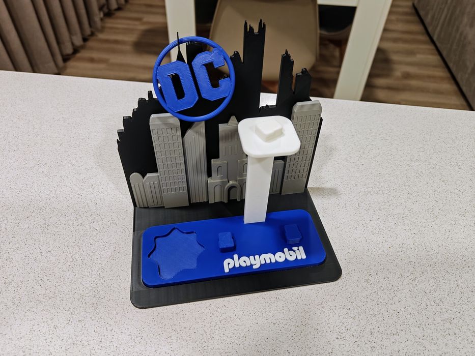 Suporte expositor Playmobil DC Kinder Maxi
