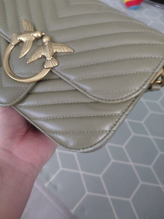 Torebka pinko zielona khaki love bell mini