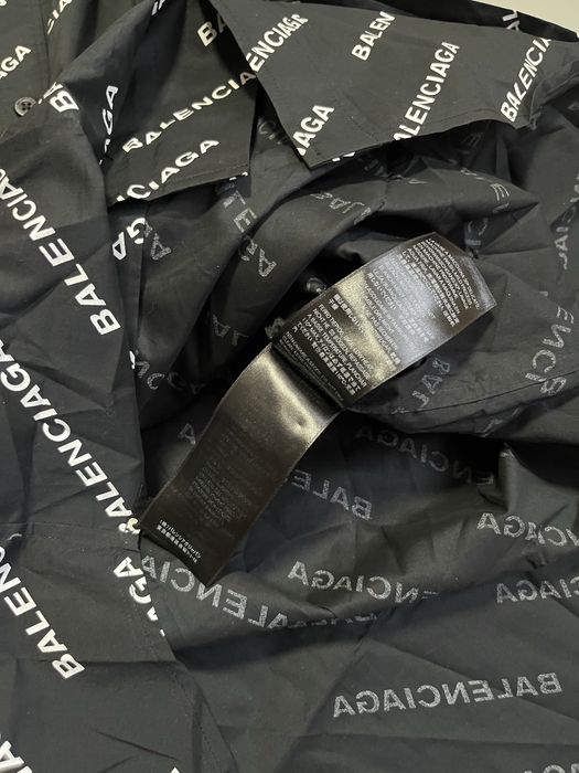 Рубашка Balenciaga Logo Print Monogram Size 38 S