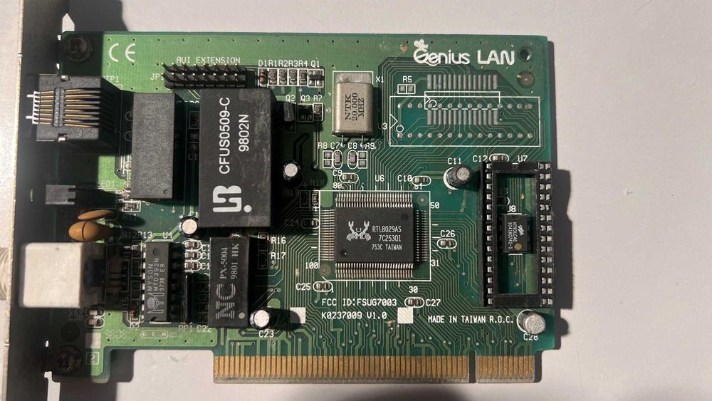 Placa de rede Genius LAN GE2500 II Realtek RTL8029 PCI BNC