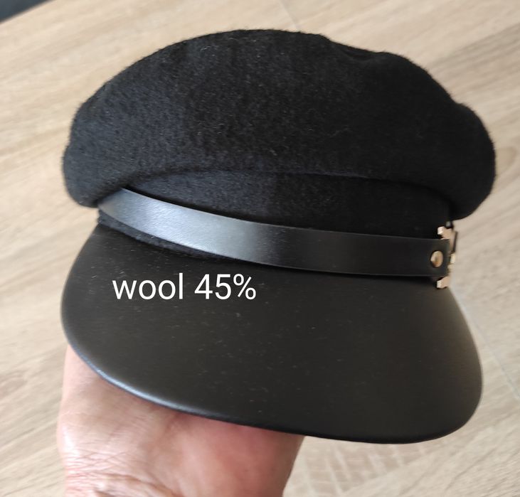 Kaszkiet z daszkiem River Island Wool rozmiar uniwersalny
