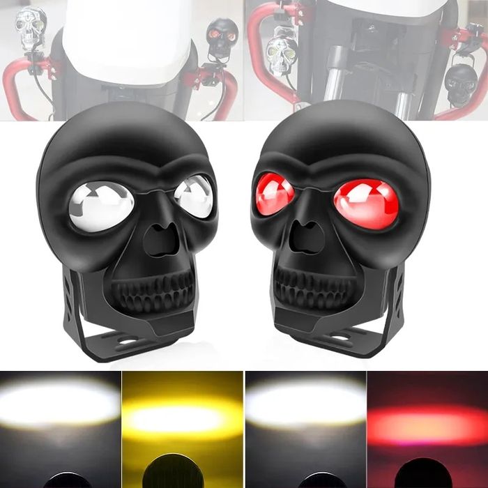 фара led череп мото вело самокат скутер мопед кнопка arctic арктик
