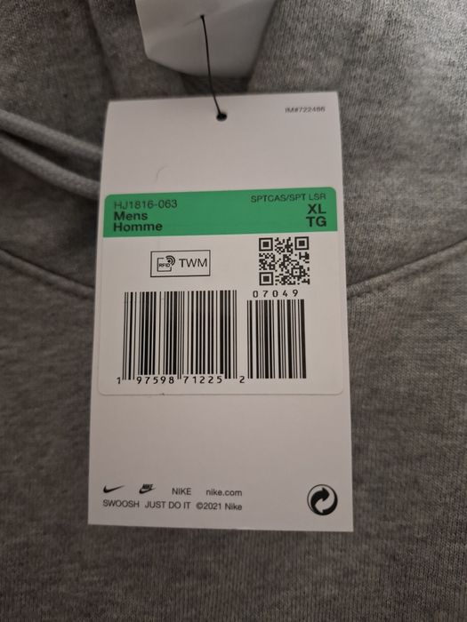 Szara bluza nike