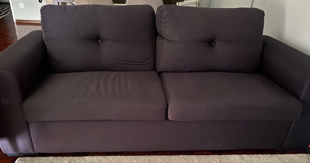 Sofá 3 lugares Cinza Escuro