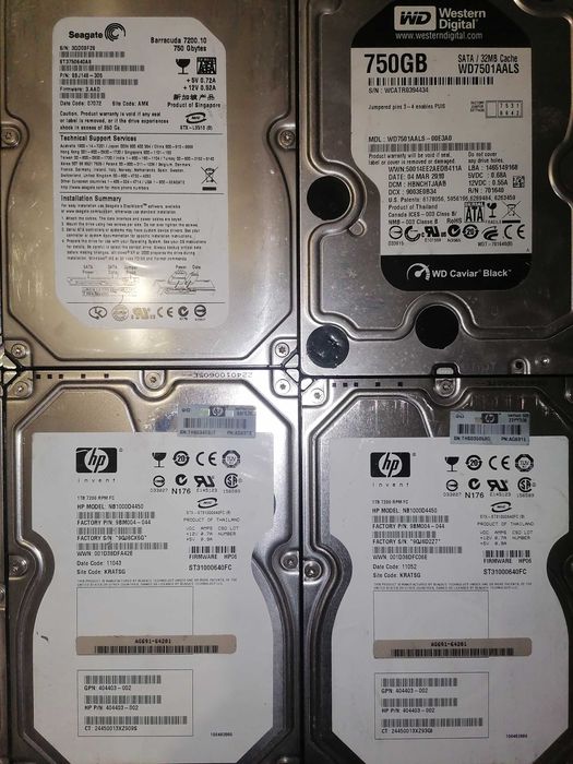 Lote HDD 7200RPM – 250GB a 1TB – Baratos / Desconto em Lote