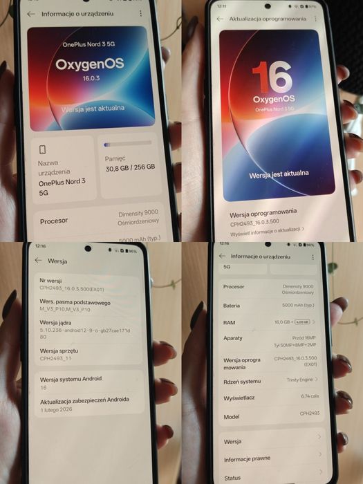 OnePlus Nord 3 16+256 GB 6,74" 5G Misty Green