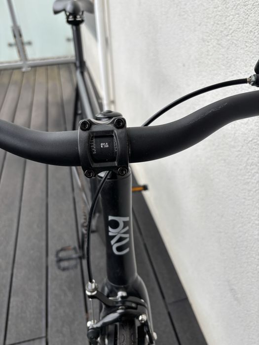 rower singlespeed ostre kolo fixie 6KU Fixed Gear Baanfiets Zwart - 58CM