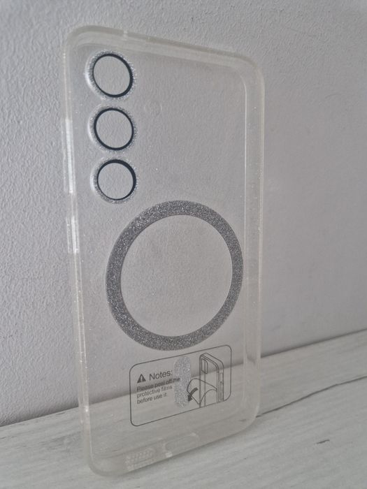 Glitter Magsafe Case do Samsung Galaxy S24 przezroczysty