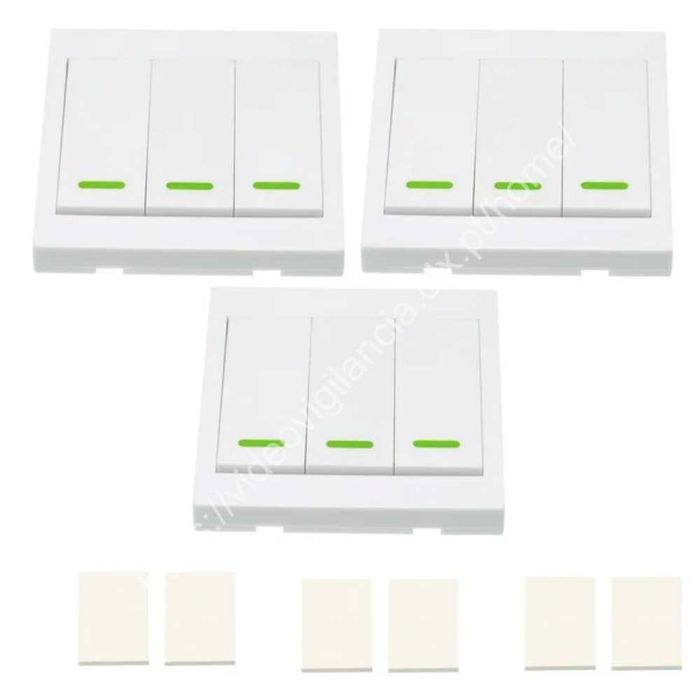 Interruptor de Luz ‼️ Sem Fios ‼️ Com 3 teclas ‼️ RF 433MHZ