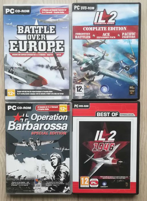 4x IL2 Sturmovik i dodatki do gry PC
