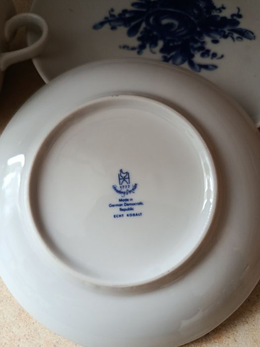 Śliczne stare trio porcelana Henneberg