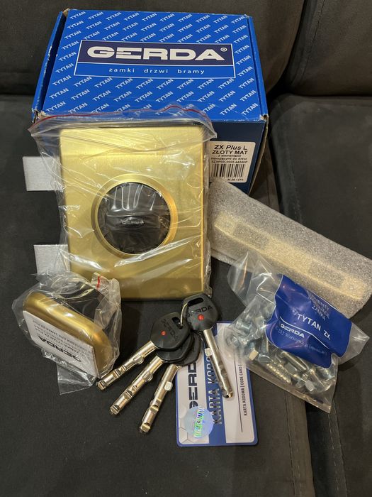 Zamek drzwiowy Gerda Tytan ZX Plus kolor Satyna lub Złoty Matowy