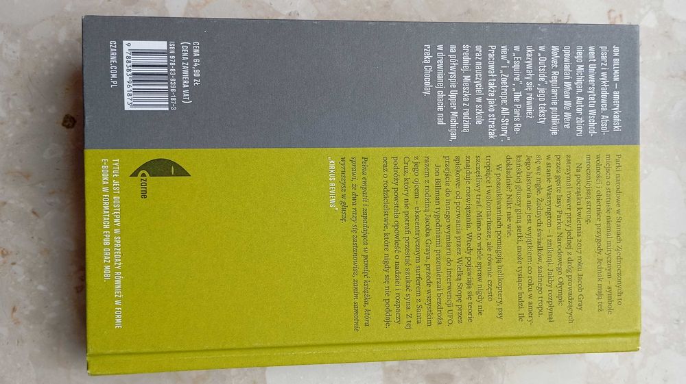 Urwany ślad. Jon Billman. Czarne. Jak nowa