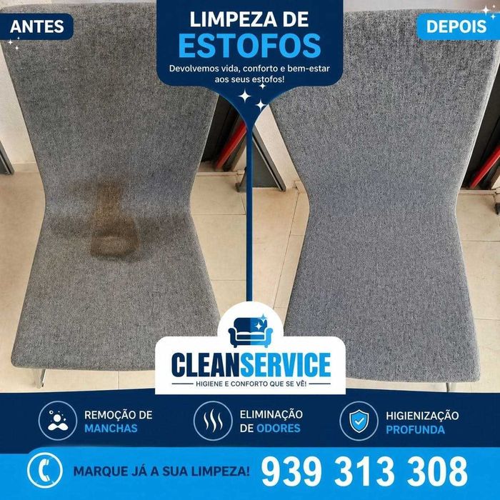 Limpeza de sofás, carpetes, entre outros