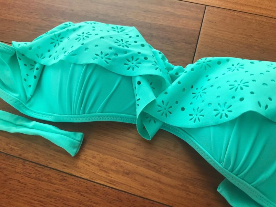 Top de Bikini Azul Turquesa da Zaful