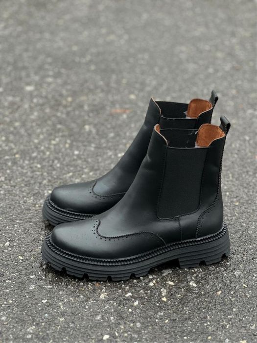 Черевики Челсі перфорація, зимові, 70-1 Mona Lisa, Ukraine чорний, 38