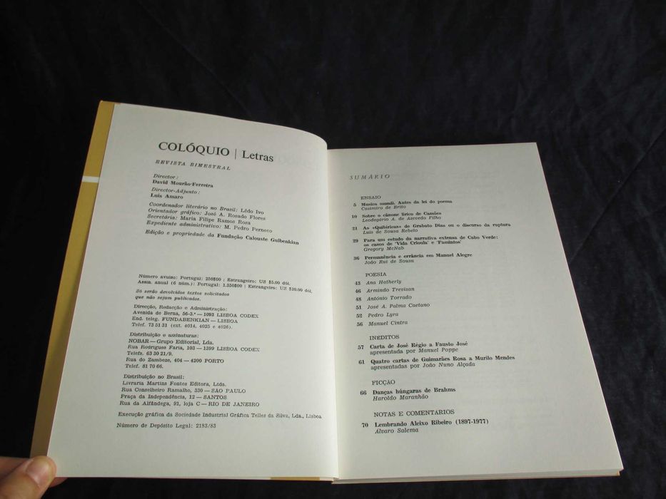 Colóquio Letras nº 99
