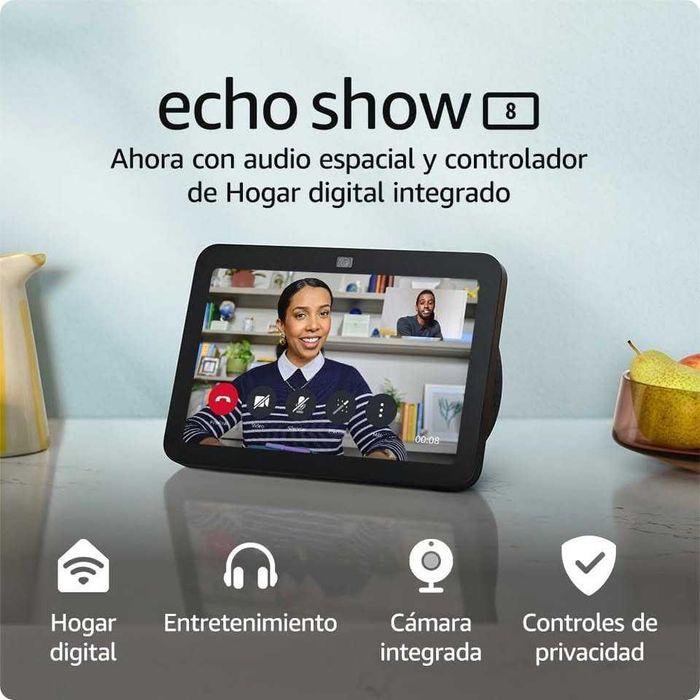 Alexa Echo Show 8 3ª Geração Versão internacional coluna NOVO e SELADO