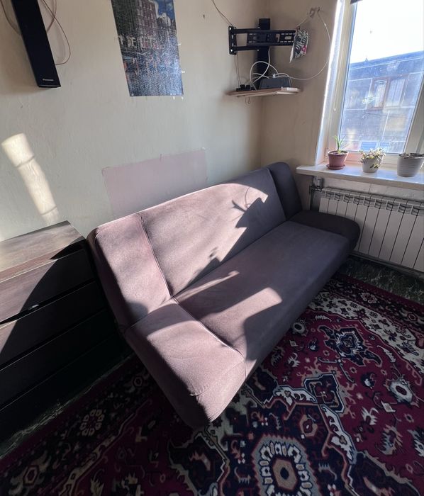 Sofa / Wersalka  rozkładana - ciemny brąz