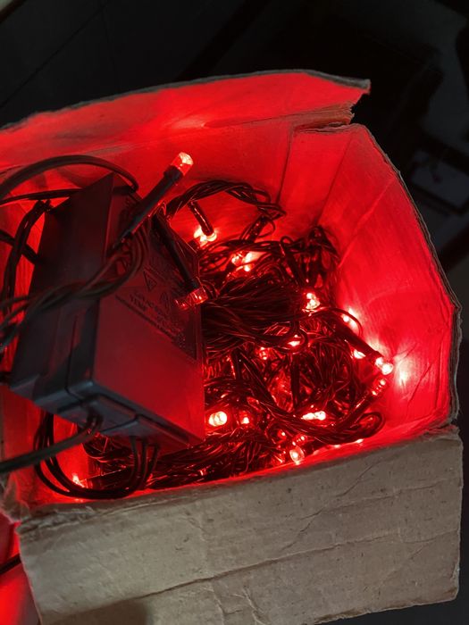 Luzes de Natal cor vermelho