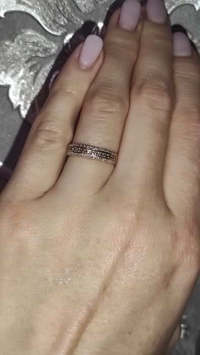 Укрзолото каблучка доріжка з діамантами  0,2 ct золото 585