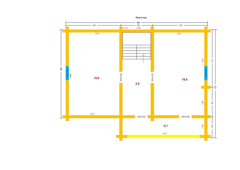 Дерев'яний будинок, зруб з дикої округлої колоди порода ялина