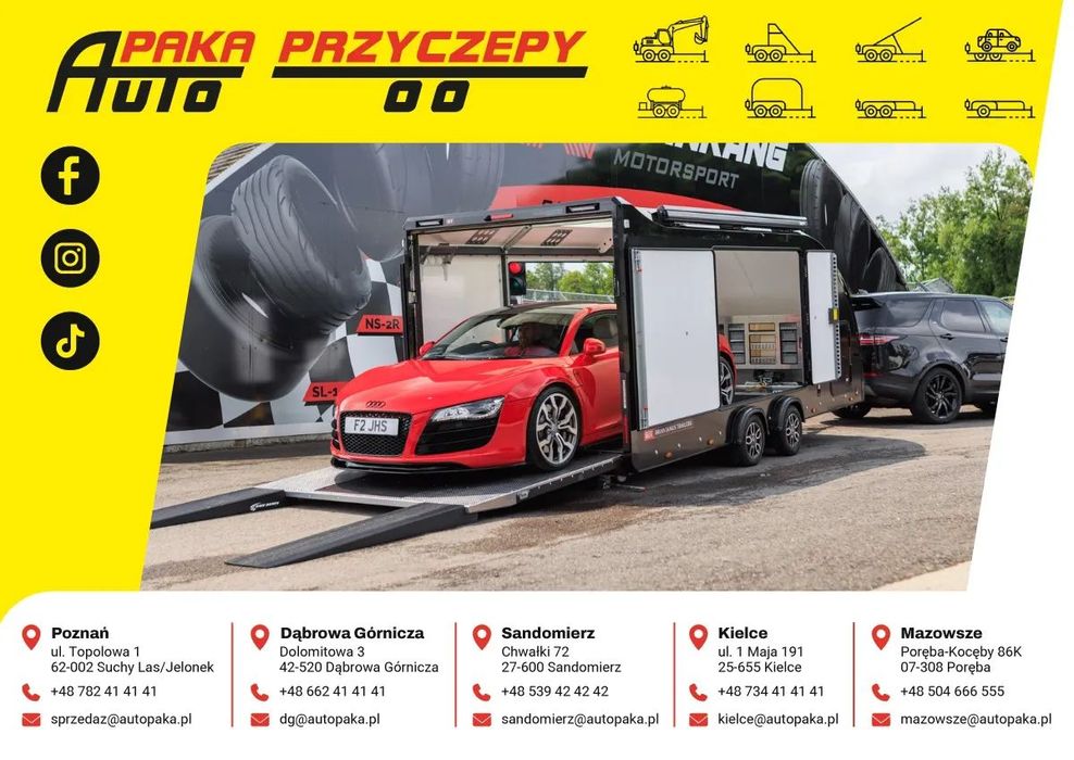 Brian James Trailers Race Sport Model: 5,5X2,1 M, Przyczepa Do