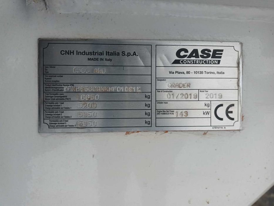 Równiarka CASE 856C AWD