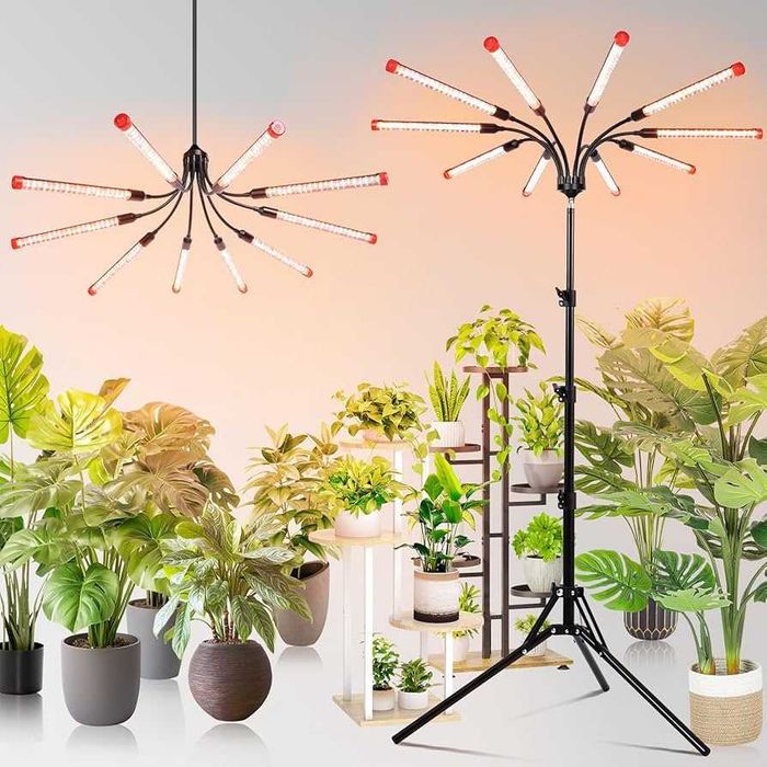 Lampa LED do uprawy roślin Grow Light 90W ze statywem 120cm