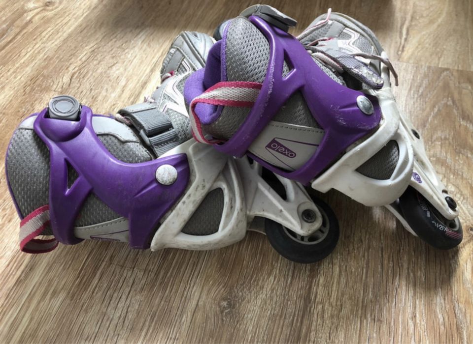 Rolki oxelo szare fioletowe