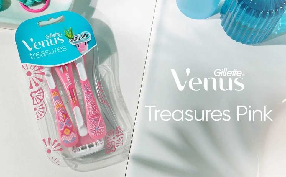Gillette Venus Treasures жіночі ціна 3 шт/1 упак 100% Оригінал