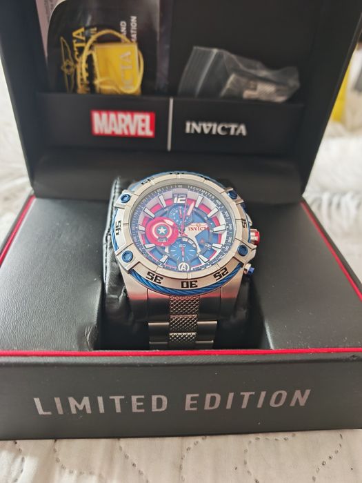 Relógio invicta Marvel capitão América.