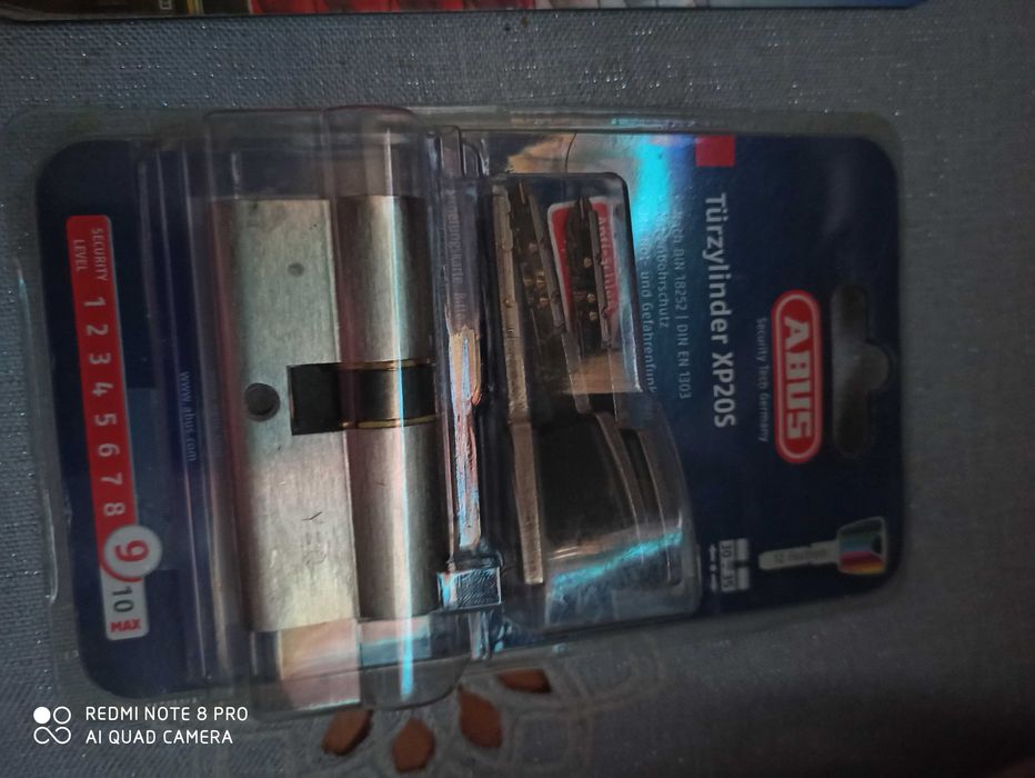 Najtaniej!Wkładka drzwiowa bębenkowa ABUS Typ D10/atest klasy C/Nikiel