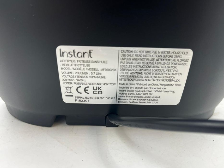 Instant frytkownica beztłuszczowa AFB6002BK slim wąska hit