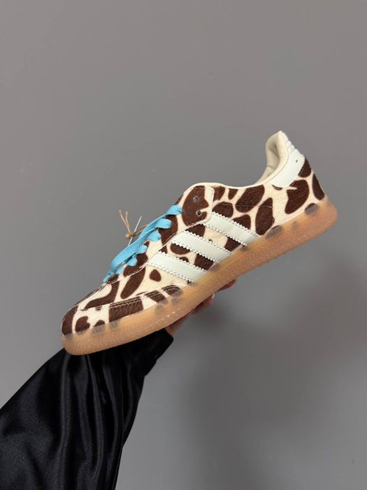 36-41 р кросівки ADIDAS SAMBA Giraffe print blue laces